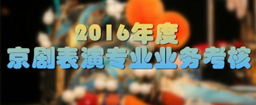 欧美亚洲操B国家京剧院2016年度京剧表演专业业务考...